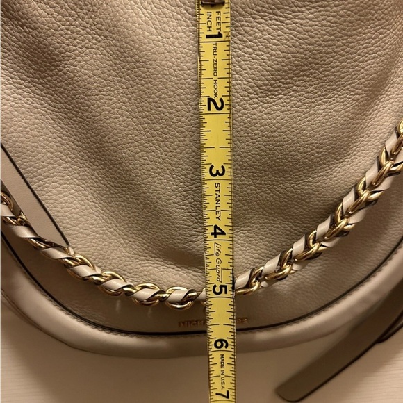 Michael Kors Jagger Crossbody Pebble Leather Greige Purse - Picture 13 of 13